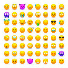 Arte com a reprodução de variados emoctions.