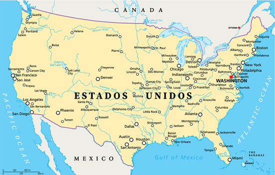 estados unidos mapa