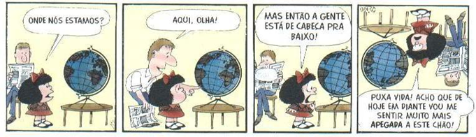 tirinha da mafalda geografia