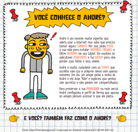 Caça-palavras sobre segurança na internet